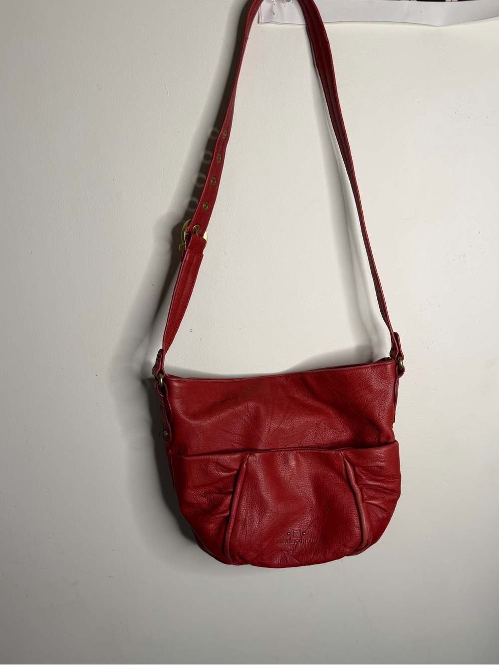 Stone Mountain Red Leather Crossbody Bag
